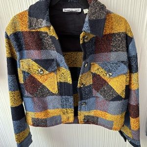 Cropped checked Franklin and daisy jacket